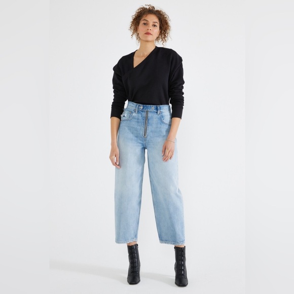 Etica Denim - Etica Erin High-Rise Relaxed Taper Jeans in Day Break Size 29